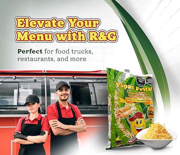R&G Angel Hair Potato Chips - Crunchy Snack with Premium Flavor - 200gr Party Size Chips Bag - Meals & Prepared Foods. Sticks de patata Shoestring, snack crujiente y crujiente Hotdog pack de 2 (7.63Oz - 200gr)- palitos de patatas – fosforito de papa – papa chongo- cabello de ángel - para hotdog - Image 6