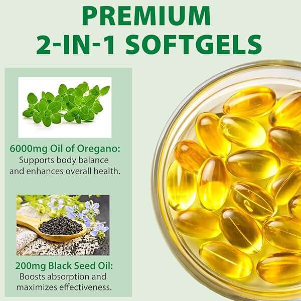 O NATURE . ZIRAN Oil of Oregano Softgel - Organic Oil of Oregano with Black Seed - 2 in 1, 120 Count - Image 2