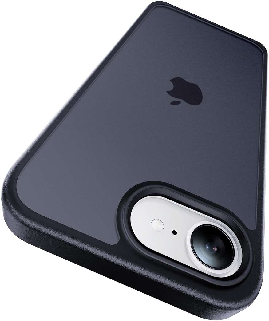 CASEKOO Armor Shockproof for iPhone 17e/ 16e case [16FT Military Grade Protection] Slim Translucent Matte Protective Phone Case Anti-Fingerprint Thin Slim Hard Cover for iPhone 17e/16e 6.1'', Black - Image 1