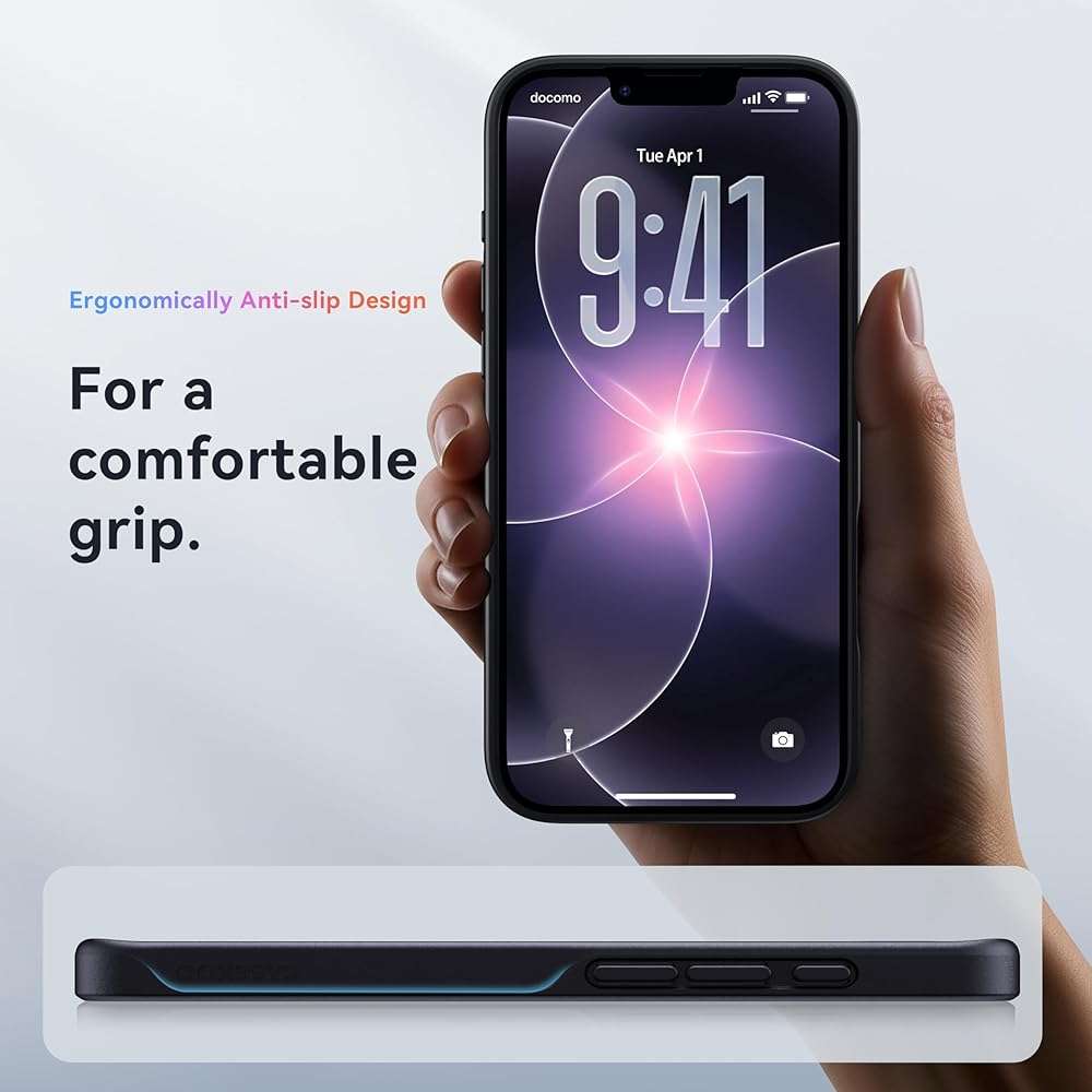CASEKOO Armor Shockproof for iPhone 17e/ 16e case [16FT Military Grade Protection] Slim Translucent Matte Protective Phone Case Anti-Fingerprint Thin Slim Hard Cover for iPhone 17e/16e 6.1'', Black - Image 6