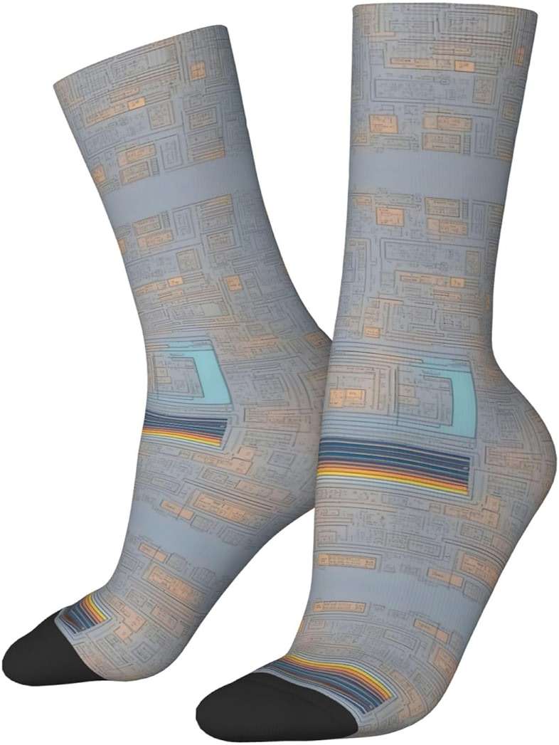 HDSKFNS Programming Code Print Adult Socks Fashion Casual Socks Ladies Calf Socks Funny Socks Socks For Men Women - Image 2