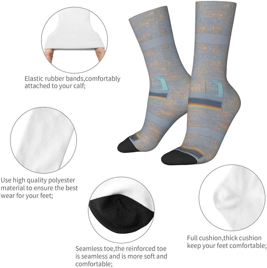 HDSKFNS Programming Code Print Adult Socks Fashion Casual Socks Ladies Calf Socks Funny Socks Socks For Men Women - Image 6