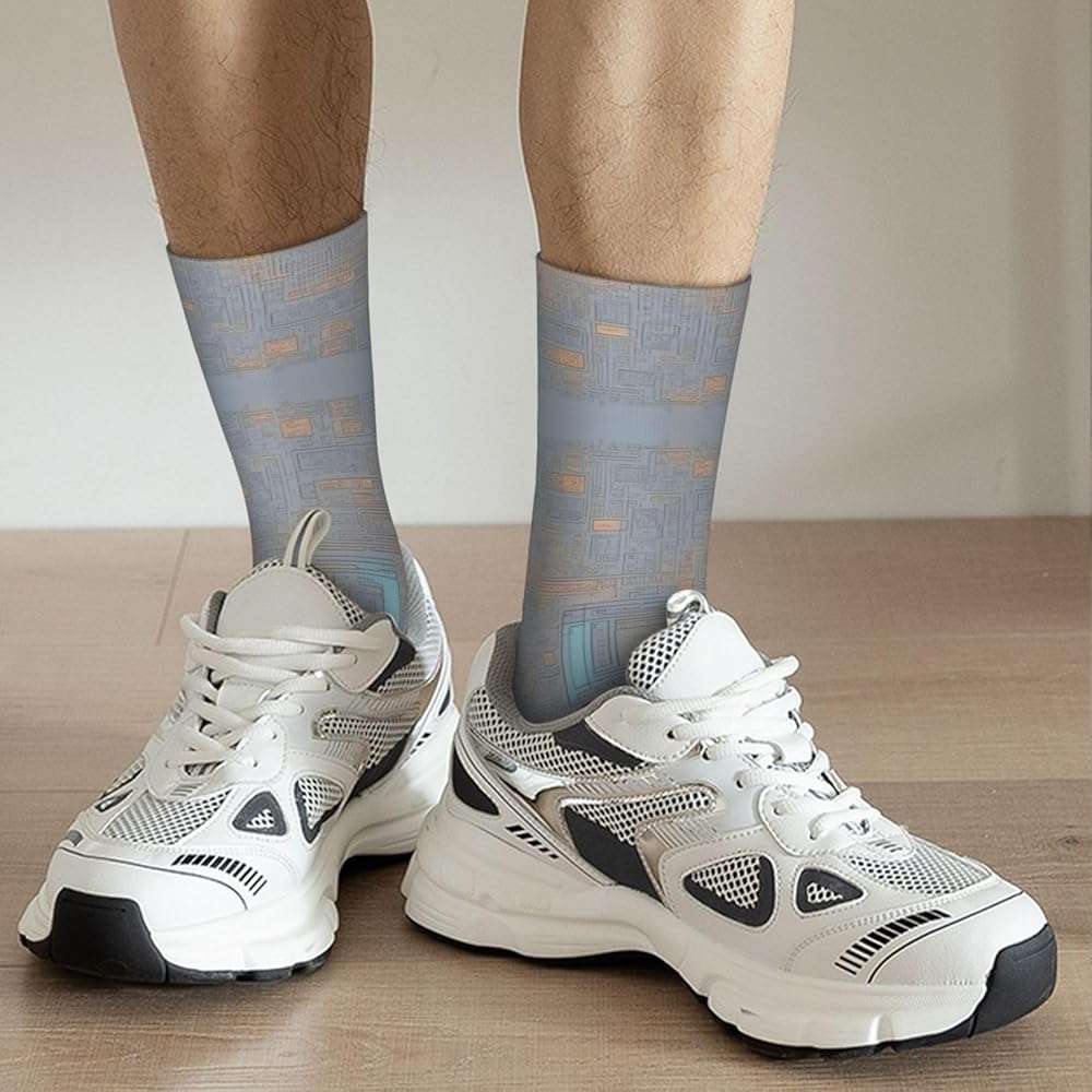 HDSKFNS Programming Code Print Adult Socks Fashion Casual Socks Ladies Calf Socks Funny Socks Socks For Men Women - Image 9
