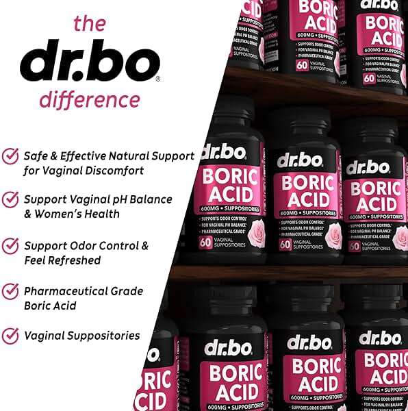 Boric Acid Suppositories for Women - 600mg Vaginal Suppositories Boric Acid for Women - Vagina Suppository Vaginal Odor Smell PH Feminine Vag Womens pH Balance Pills & Vagina Health - 60 Suppositories - Image 4