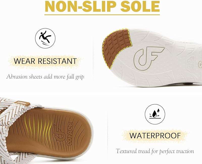 COFACE Womens Trendy Orthotic Flip Flops Lightweight Yoga Mat Thick Cushion Walking Thong Sandals Adjustable Slip On Slippers With Comfortable Plantar Fasciitis Arch Support - Image 6