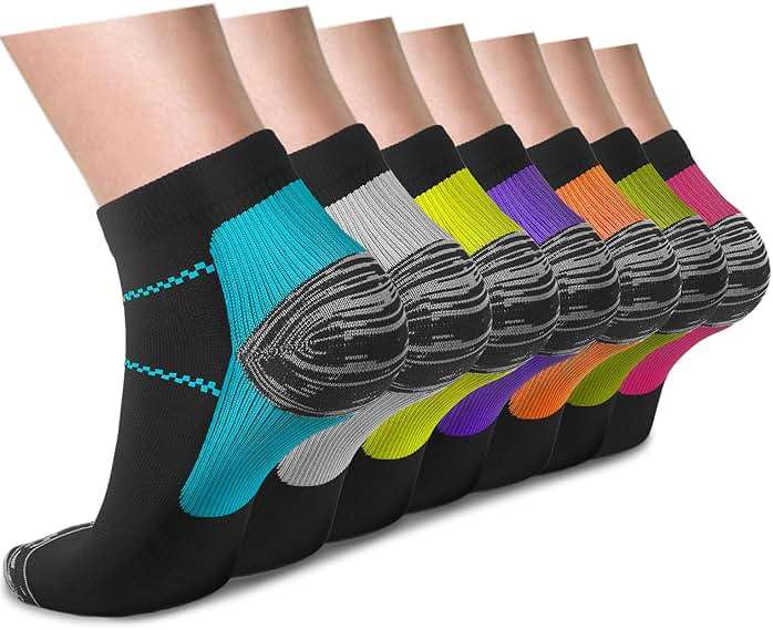 ACTINPUT Compression Socks Plantar Fasciitis for Women Men - 8-15 mmHg Best for Athletic,Support,Flight Travel,Nurses,Hiking - Image 1