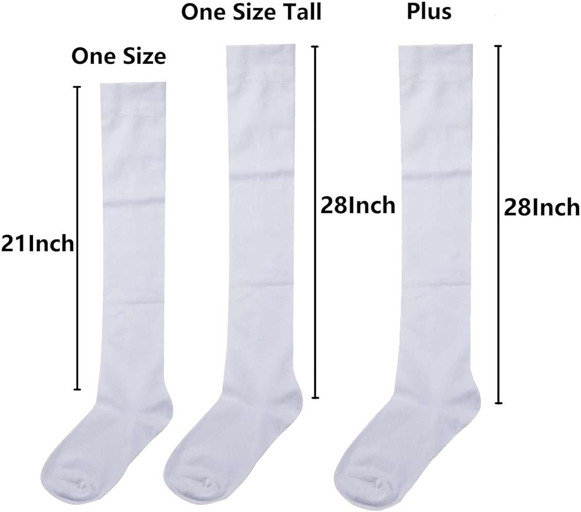 Bestjybt Women Thigh High Socks Cotton Warm Over the Knee Socks Long Knee High Boot Stockings Leg Warmer - Image 4