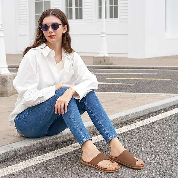 Reimferce Summer Flat Sandals for Women: Comfortable Walking Dressy Slides for 2026 - Ladies Orthopedic Casual Shoes Indoor Outdoor - Image 2