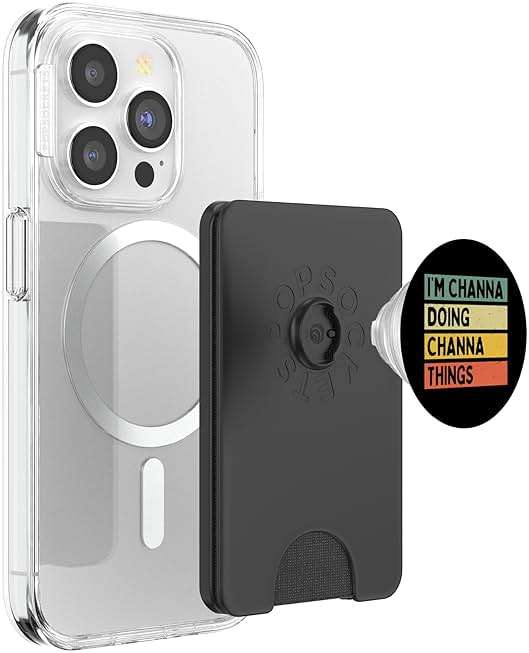I'm Channa Doing Channa Things Funny Personalized Quote PopSockets PopWallet for MagSafe - Image 3