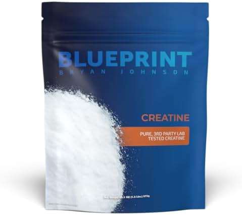 Blueprint Bryan Johnson Creatine Monohydrate Powder – Amino Acid Powder - Supplement Supports Muscle Growth, Recovery, Strength & Focus – Unflavored Creatine for Women & Men – 5g Dose – 100 Servings - Image 1