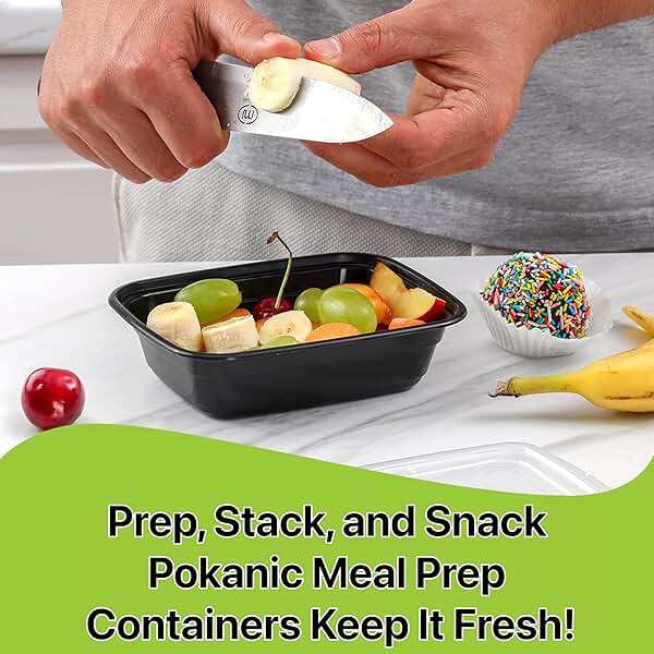 Pokanic Meal Prep Containers [10 Set] x [16 oz] with Lids, 1 compartment, Stackable, Reusable, Leakproof, Food Safe, Microwave, Freezer & Dishwasher Safe for Food Prep Storage Bento (10 Set, 16 oz) - Image 4