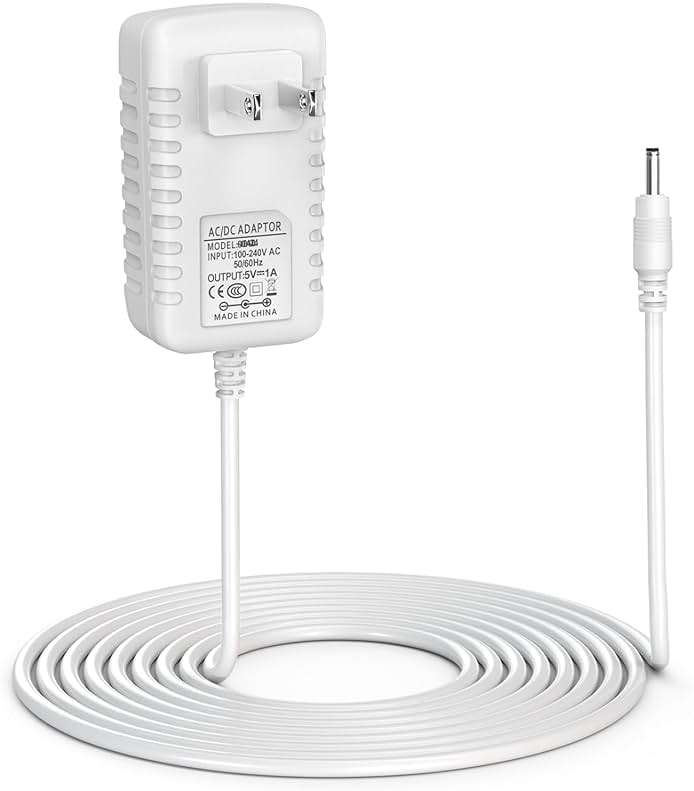 Replacement for Hello Baby Monitor Charger HB66 / HB6550 / HB50 / HB30, K05S050100U, 5V Adapter for HelloBaby Camera Monitor Power Cord - Image 1