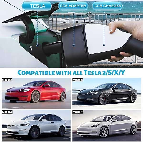 UKIFIRE CCS1 to NACS Adapter, Fast and Efficient Charging Adapter for Tesla Model 3 Y S X, Portable CCS Adapter for Tesla - Image 2