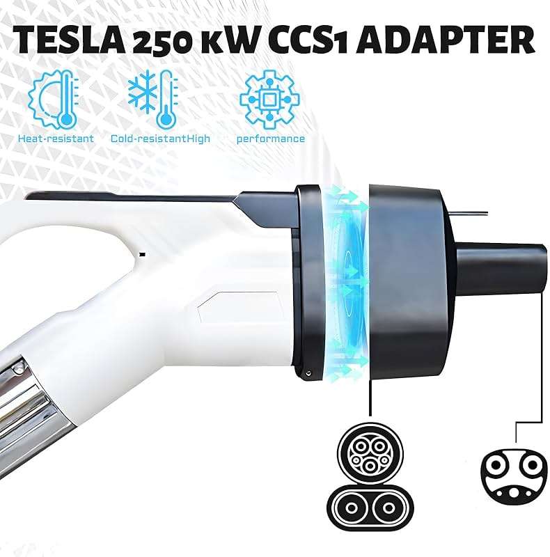 UKIFIRE CCS1 to NACS Adapter, Fast and Efficient Charging Adapter for Tesla Model 3 Y S X, Portable CCS Adapter for Tesla - Image 4
