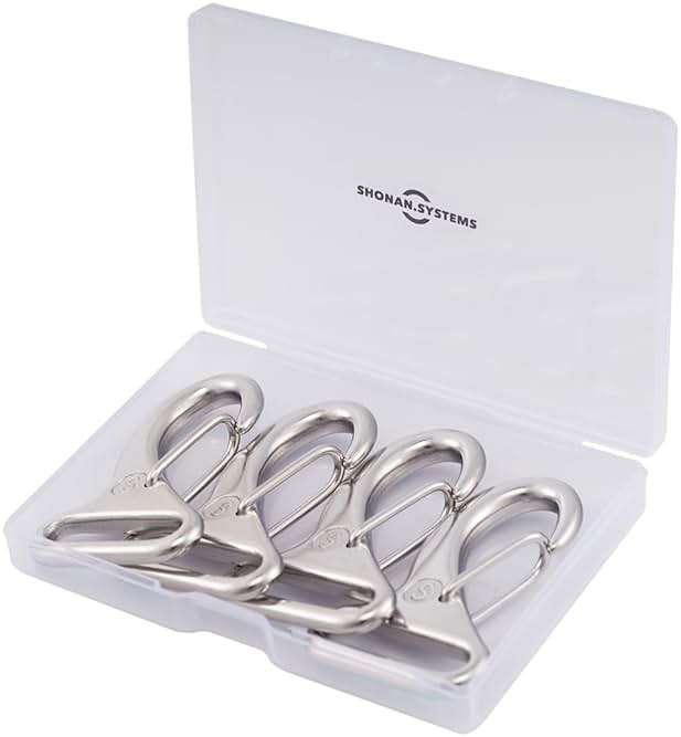 SHONAN Strap Hook 1 Inch, Stainless Steel Webbing Carabiner Clips for 1 Inch Flat Strap, Strap Buckles, Webbing Hardware - Image 5