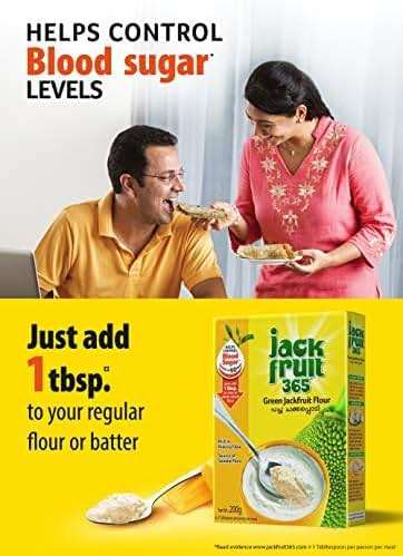 Jackfruit365 Green Jackfruit Flour 400g (Pack of 2) | Clinically Proven to Lower Sugar in 90 Days | Gluten Free, Low GI, High Soluble Fiber | Diabetic Friendly Indian Superfood | Non-GMO, No Additives | Works with Baking, Roti, Dosa, Idli - Image 8