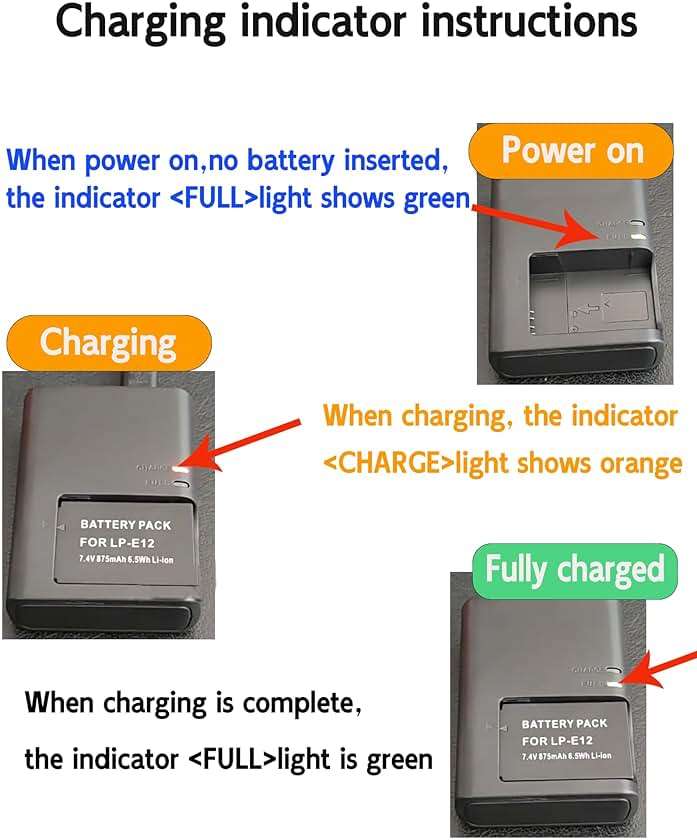 FCD TRUST LC-E12 Battery Charger Compatible with Canon LP-E12, Replacement Camera Charger for EOS M50 M50 Mark II M200 M100 M10 M2 M, 100D Rebel SL1 SX70 HS - Image 2