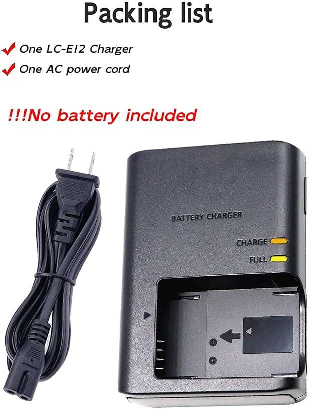 FCD TRUST LC-E12 Battery Charger Compatible with Canon LP-E12, Replacement Camera Charger for EOS M50 M50 Mark II M200 M100 M10 M2 M, 100D Rebel SL1 SX70 HS - Image 7