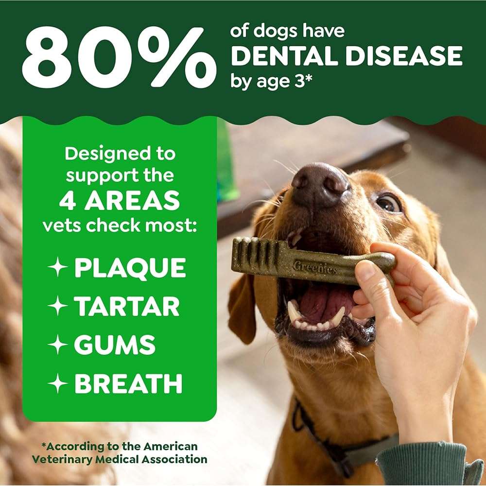 Greenies Dog Treats Veterinarian-Recommended Natural Dental Treats for Dogs, Teenie Size, Variety Pack Flavor, (3) 12 oz. Packs, 130 Count - Image 3