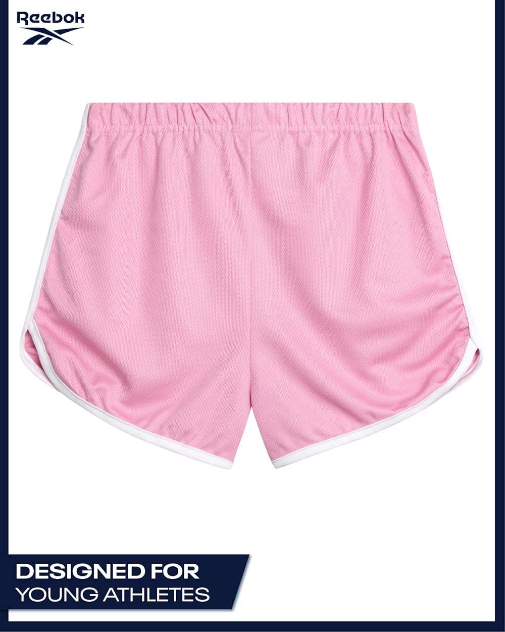 Reebok Girls Athletic Shorts - 1 Pack or 3 Pack Active Performance Lightweight Mesh Dolphin Shorts for Running Dancing Gym - Image 5