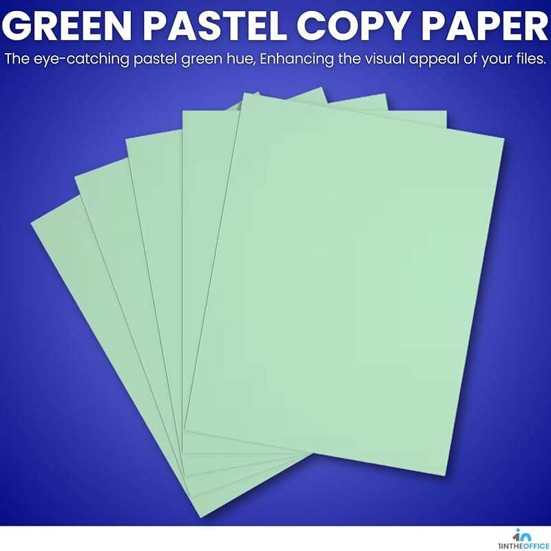 1InTheOffice Green Copy Paper, Printer Paper, Colored Copy Paper, 20 lbs., 8.5" x 11", 20 lbs., 500 Pack - Image 3