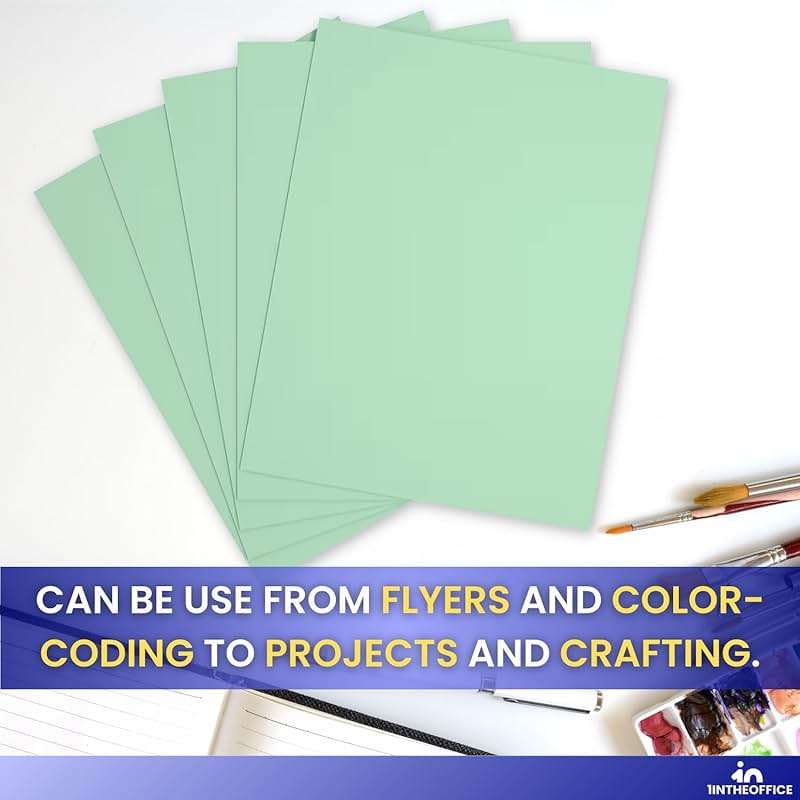 1InTheOffice Green Copy Paper, Printer Paper, Colored Copy Paper, 20 lbs., 8.5" x 11", 20 lbs., 500 Pack - Image 6