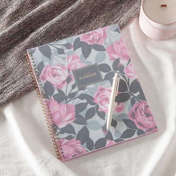 Blue Sky 2025-2026 Weekly and Monthly Academic Year Planner Calendar, July 2025 - June 2026, 8.5" x 11", Flexible Cover, Wirebound, Storage Pocket, Laminated Tabs, Roosevelt Pink - Image 2