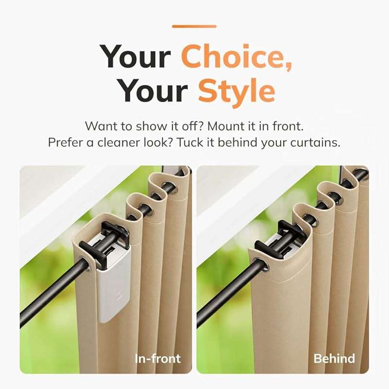 Ryse SmartCurtain | Motorized Curtain | Turn Current Curtains into Electric, Automated Drapes | Easy Install | Works with Existing Single or Double Curtain | Phone App Enabled | Charger Not Included - Image 3