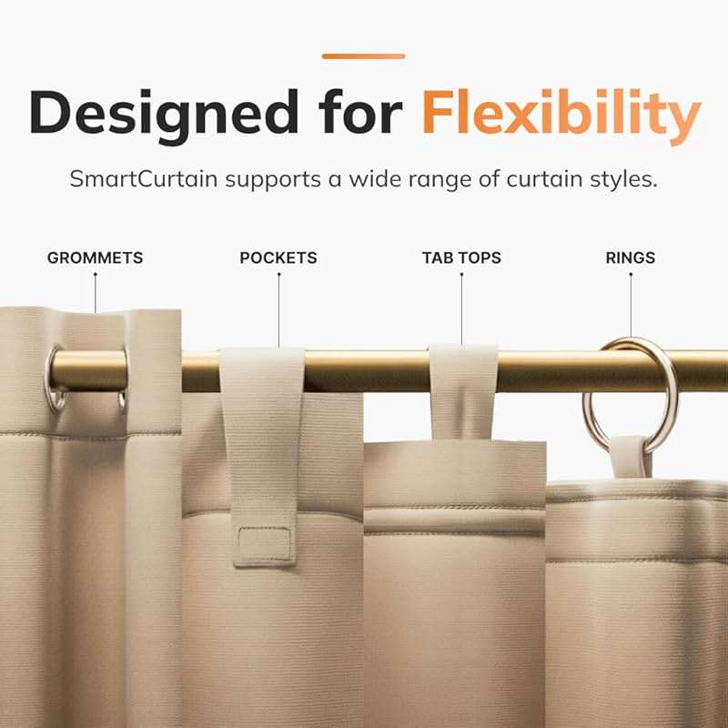 Ryse SmartCurtain | Motorized Curtain | Turn Current Curtains into Electric, Automated Drapes | Easy Install | Works with Existing Single or Double Curtain | Phone App Enabled | Charger Not Included - Image 4