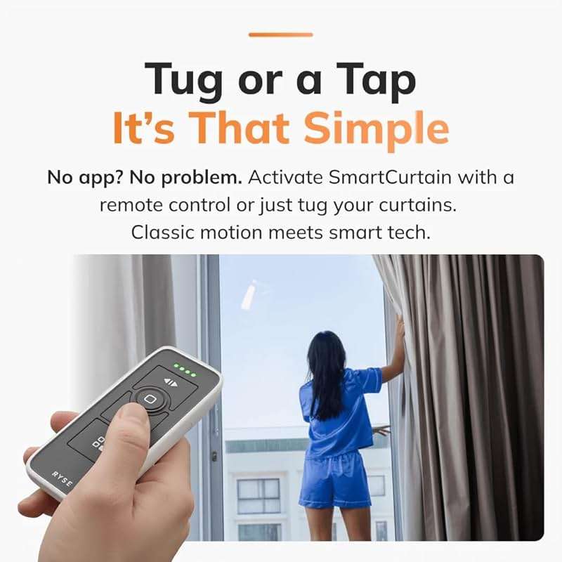 Ryse SmartCurtain | Motorized Curtain | Turn Current Curtains into Electric, Automated Drapes | Easy Install | Works with Existing Single or Double Curtain | Phone App Enabled | Charger Not Included - Image 6
