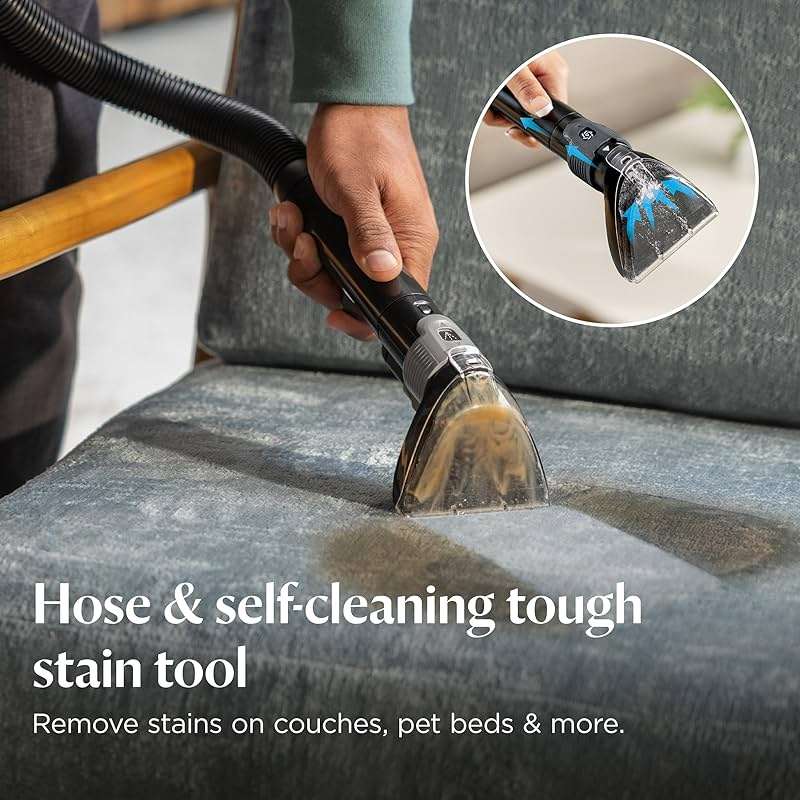 BISSELL Revolution HydroSteam Carpet Cleaner, Upright Deep Cleaner, HydroSteam Technology, 4-inch Self-Cleaning Tough Stain Tool & Formulas Included, 4123 - Image 6