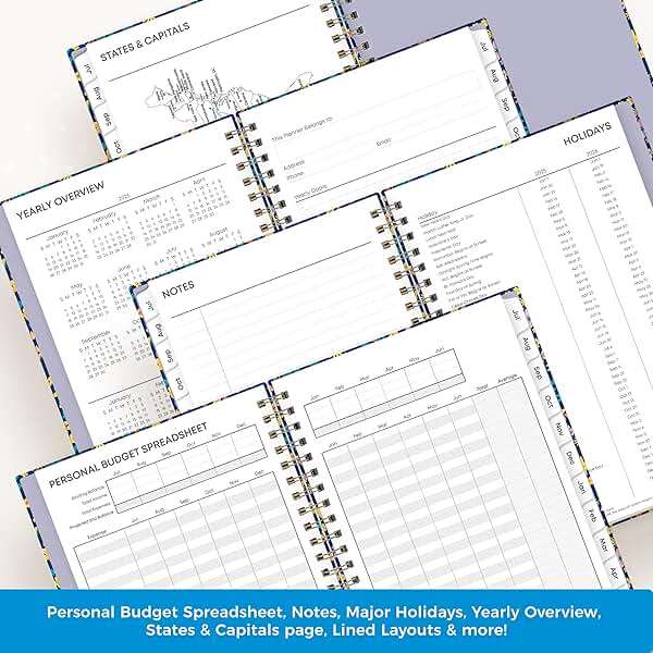 Blue Sky 2025-2026 Weekly and Monthly Academic Year Planner Calendar, July 2025 - June 2026, 5" x 8", Hard Cover, Wirebound, Storage Pocket, Laminated Tabs, Stickers, Becky - Image 7
