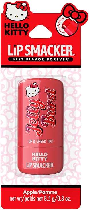 Lip Smacker Hello Kitty So Jelly Lip & Cheek Tint, Moisturizing Sheer & Buildable Color, Fun Bouncy Jelly Texture, Sweet Apple Flavor - Apple - Image 4