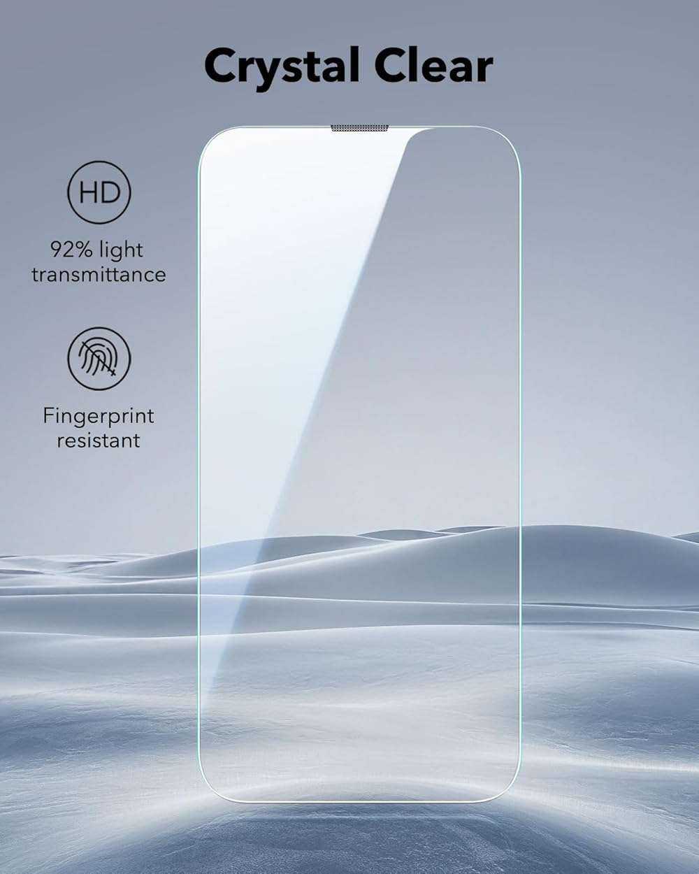 ESR 3 Pack for iPhone 17e/iPhone 16e/iPhone 14/iPhone 13/13 Pro Screen Protector, Military Grade Shatterproof, 9H Hardness, Full Coverage Tempered Glass with UltraFit Tray - Image 7