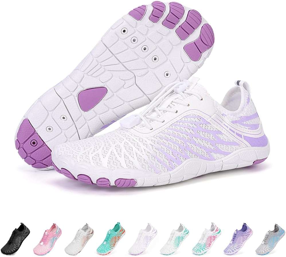 Hi-Y2Kgirls Water Shoes for Women Men Quick-Dry Wide Toe Non-Slip Aqua Shoes Barefoot for Swim Beach River Pool Surfing Hiking Kayaking - Image 1