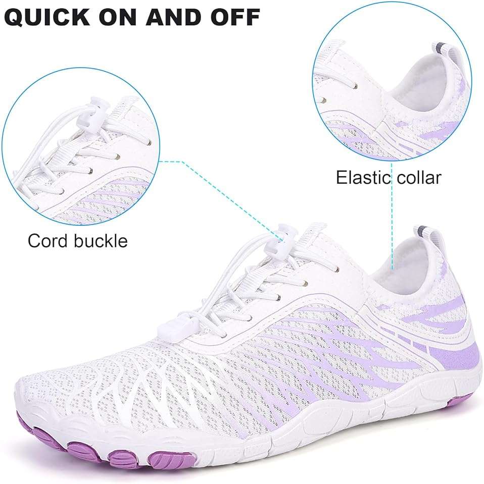 Hi-Y2Kgirls Water Shoes for Women Men Quick-Dry Wide Toe Non-Slip Aqua Shoes Barefoot for Swim Beach River Pool Surfing Hiking Kayaking - Image 4