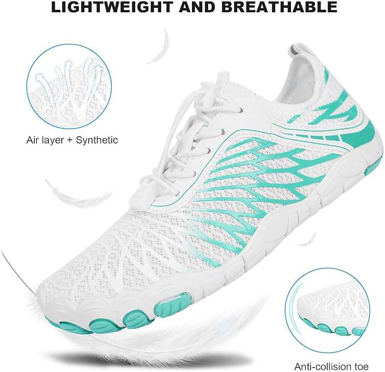 Hi-Y2Kgirls Water Shoes for Women Men Quick-Dry Wide Toe Non-Slip Aqua Shoes Barefoot for Swim Beach River Pool Surfing Hiking Kayaking - Image 2