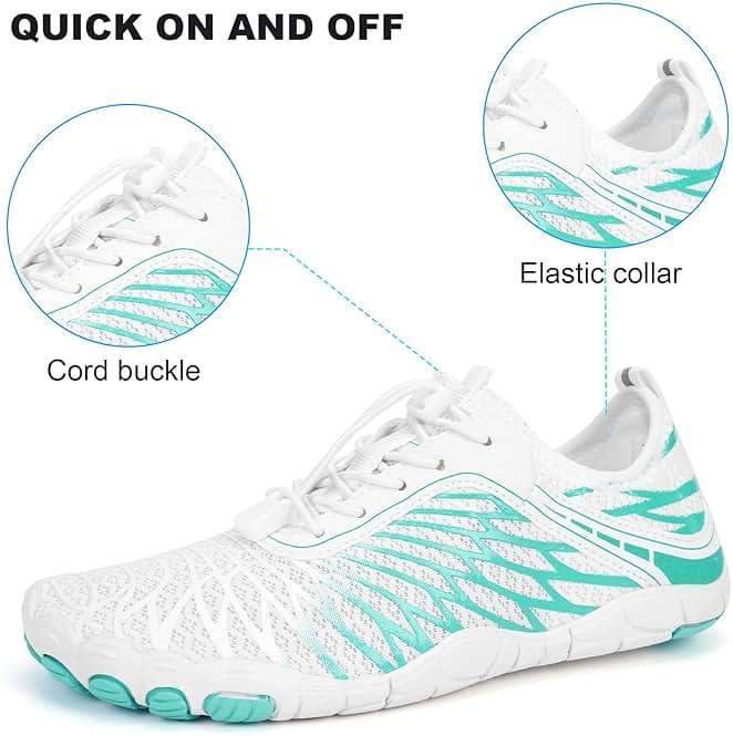 Hi-Y2Kgirls Water Shoes for Women Men Quick-Dry Wide Toe Non-Slip Aqua Shoes Barefoot for Swim Beach River Pool Surfing Hiking Kayaking - Image 4