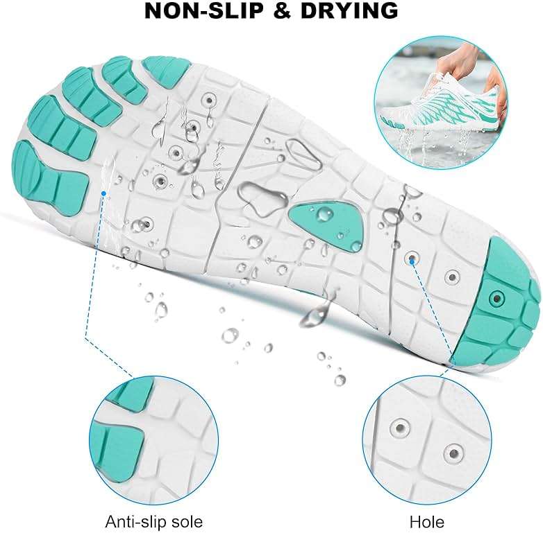 Hi-Y2Kgirls Water Shoes for Women Men Quick-Dry Wide Toe Non-Slip Aqua Shoes Barefoot for Swim Beach River Pool Surfing Hiking Kayaking - Image 5