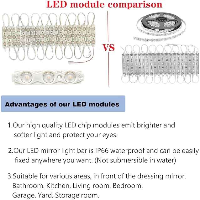 LED Module, Inflatable Toy Replacement Lights, White 20 Pack, 9.8ft, 2835 SMD, LED IP65 Waterproof Christmas Inflatable Lights for Letter Signs, with Adhesive Tape on The Back (Power Supply Included) - Image 4
