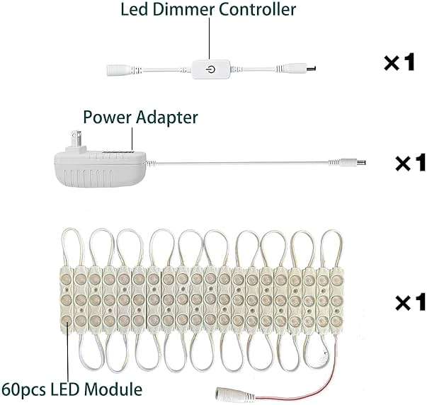 LED Module, Inflatable Toy Replacement Lights, White 20 Pack, 9.8ft, 2835 SMD, LED IP65 Waterproof Christmas Inflatable Lights for Letter Signs, with Adhesive Tape on The Back (Power Supply Included) - Image 5