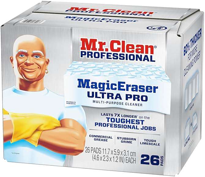 Mr. Clean PRO Magic Eraser Ultra Pro, Bulk Cleaning Sponges for Commercial Grease and Stain Removal, Heavy Duty (26 count) - Image 7