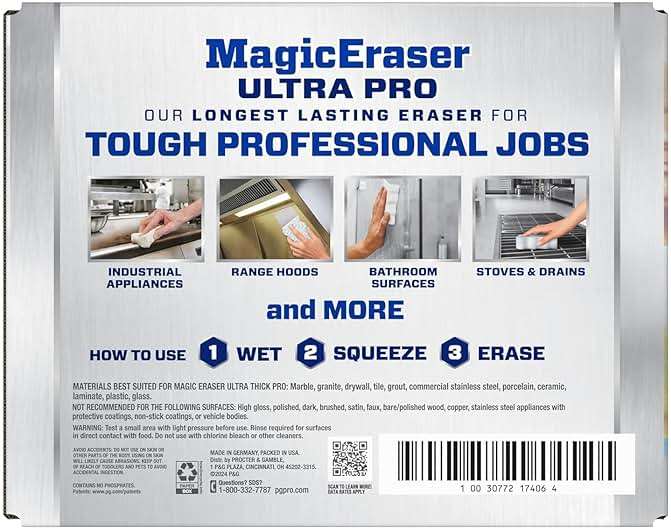 Mr. Clean PRO Magic Eraser Ultra Pro, Bulk Cleaning Sponges for Commercial Grease and Stain Removal, Heavy Duty (26 count) - Image 8