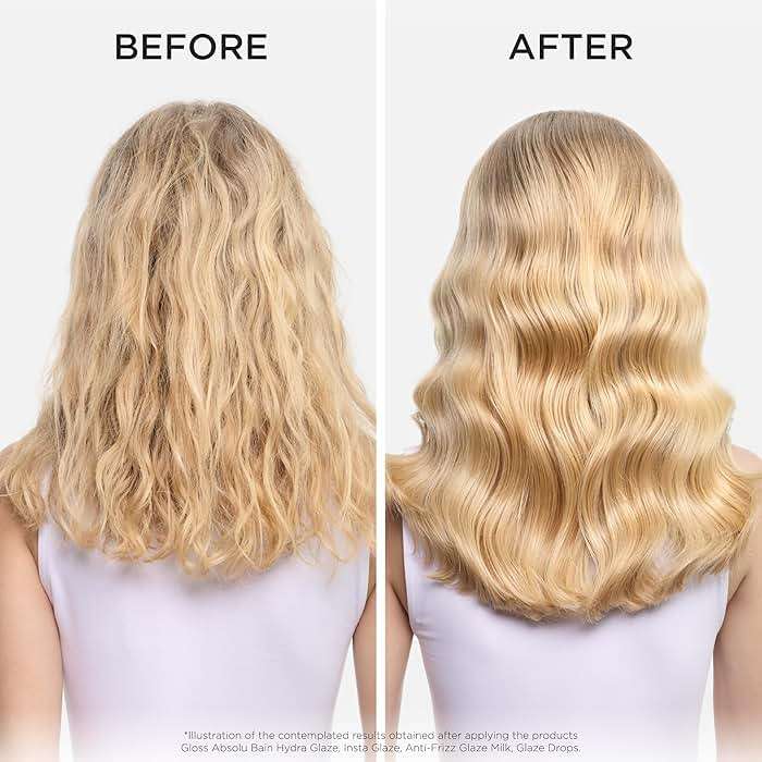 Kerastase Gloss Absolu High-Shine Anti-Frizz Shampoo - Cleanses & Reveals Ultimate Shine, For Glossy & Bouncy Hair - Image 3