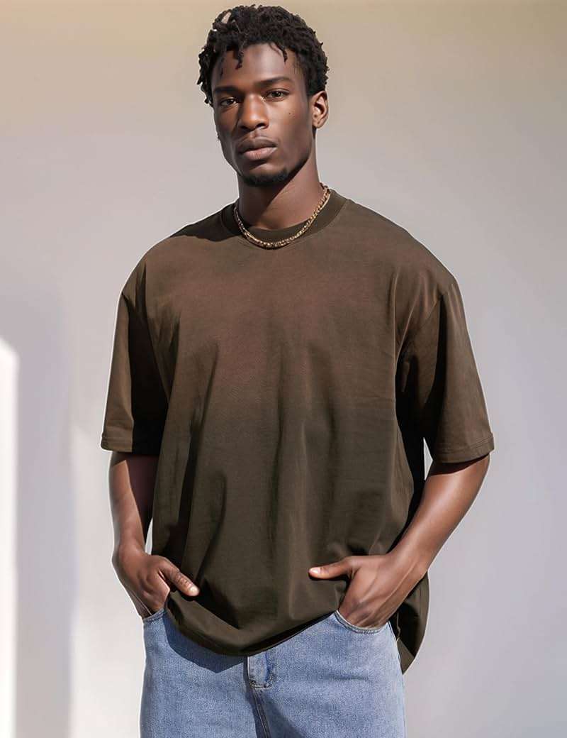 Arssm Mens Oversized Washed T Shirts Gradient Vintage Loose Fit Short Sleeve Baggy Shirts Pump Covers Gym Unisex Tops - Image 2