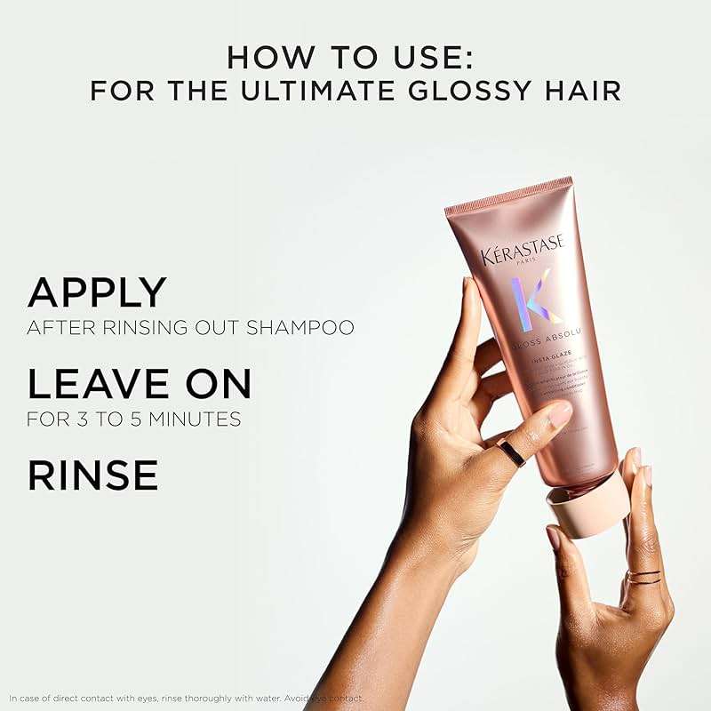 Kerastase Gloss Absolu High-Shine Anti-Frizz Conditioner - Deeply Hydrates & Detangles, Instantly Softens, For Glossy & Bouncy Hair - Image 6
