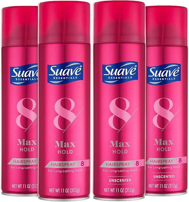 Suave Hairspray, Max Hold Variety 4-Pack – Scented + Unscented Hairspray, 11 Oz Ea - Image 1