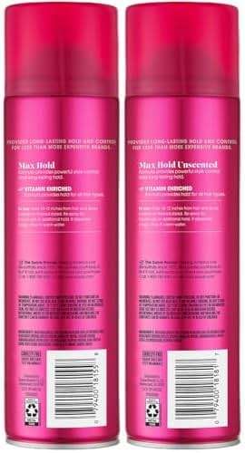 Suave Hairspray, Max Hold Variety 4-Pack – Scented + Unscented Hairspray, 11 Oz Ea - Image 9