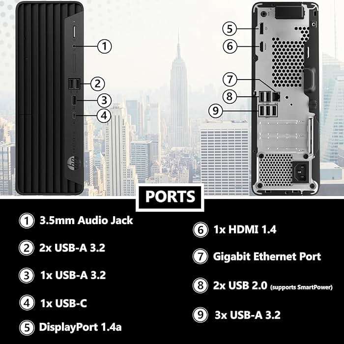 HP ProDesk 400 G9 SFF Business Desktop Computer, Intel CPU, 32GB RAM, 1TB PCle SSD, Dual 4K Display Support, USB-C, HDMl, RJ-45, Wi-Fi, Wired Keyboard & Mouse, Windows 11 Pro - Image 3
