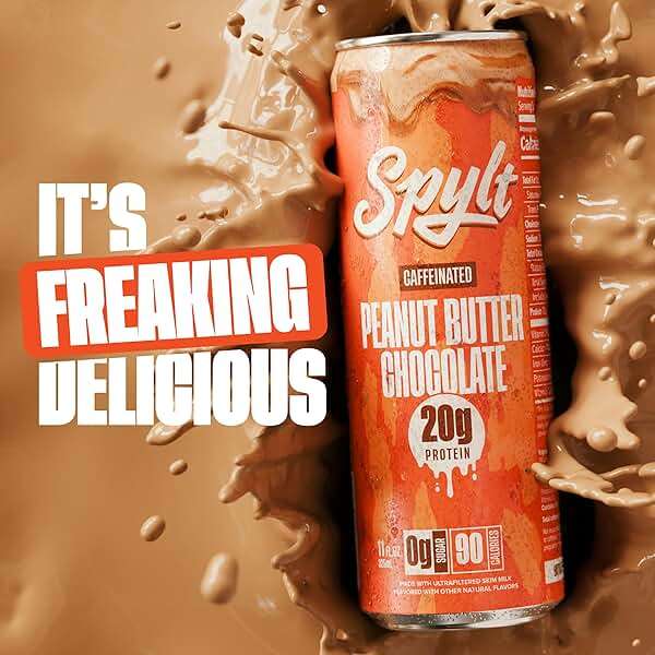 Spylt High Protein Peanut Butter Chocolate Milk with 60mg Caffeine & 20g Protein - 90 Calories, Ready to Drink, Sugar Free, Lactose Free Milk, Perfect for Workout Recovery & Afternoon Pick Me Up - 12 Count - Packaging May Vary - Image 3